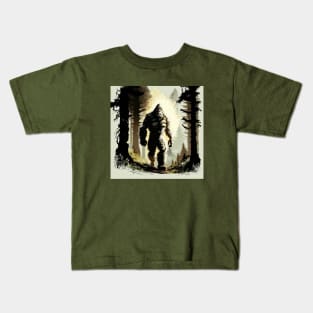 Bigfoot out for a Stroll Kids T-Shirt